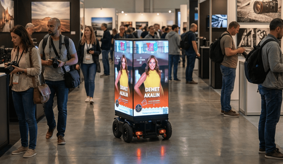 Emay Creative mobil LED reklam aracı, alışveriş merkezleri ve etkinlik alanlarında yüksek görünürlük sağlar